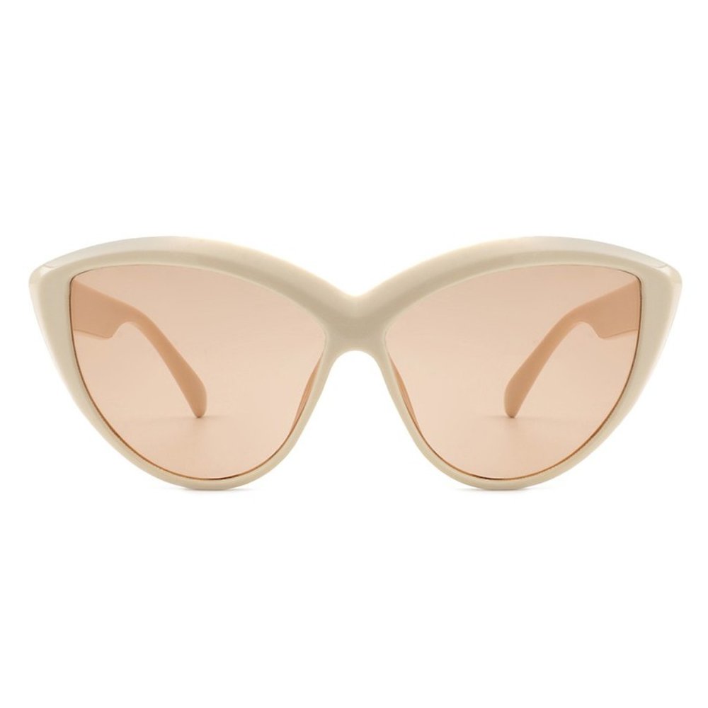 BUNDLE 5/$35 Cream Oversize Cat Eye Sunglasses